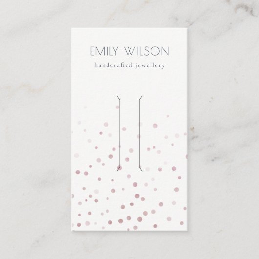 赤面ウータカラー紙吹雪ボウヘアクリップディスプレイ 名刺 (正面)