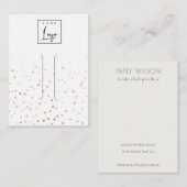 赤面ウータカラー紙吹雪ボウヘアクリップディスプレイ 名刺 (正面/裏面)