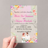 赤面エレガンス：アクリル結婚式招待状 アクリル招待状 (インサイチュ (ポータブル))