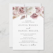 赤面エレガンス:ゴージャスな結婚フローラ 招待状 (正面)