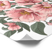 赤面エレガンス:ソフトピンクフローラブーケ ポスター (角)