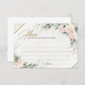 赤面エレガントと花嫁のための緑のアドバイス エンクロージャーカード (正面/裏面)