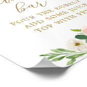 赤面エレガントウォーターカラーミモザバー ポスター (角)