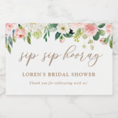 赤面エレガントウォーター色フローラsipホイホレイチャ スパークリングワインラベル (シングルラベル)