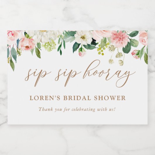 赤面エレガントウォーター色フローラsipホイホレイチャ スパークリングワインラベル (シングルラベル)