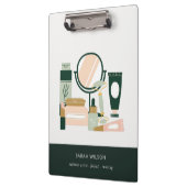 赤面エレガントグリーンメイクアップアーティスト宇宙学者 クリップボード (左)