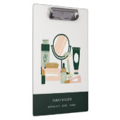 赤面エレガントグリーンメイクアップアーティスト宇宙学者 クリップボード (右)