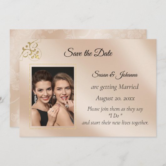 赤面エレガントゲイ写真の保存日付 セーブザデート (正面/裏面)