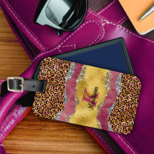 赤面エレガントバラアニマルプリント輝性モノグラム