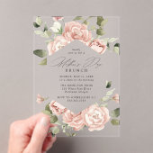 赤面エレガントバラガーデンマザーズデイブランチ アクリル招待状 (インサイチュ (ポータブル))