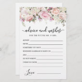 赤面エレガントバラグリーナリーアドバイスとウィッシュズカード (正面/裏面)