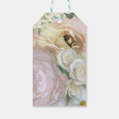 赤面エレガントバラピオニーブーケガーデンフローラアート ギフトタグ (裏面)