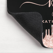 赤面エレガントバラ金ゴールドグリッタードリップ2モノグラム マウスパッド (コーナー)