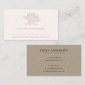 赤面エレガントバラ金ゴールドロータスフローラアポイントメント 名刺 (正面/裏面)