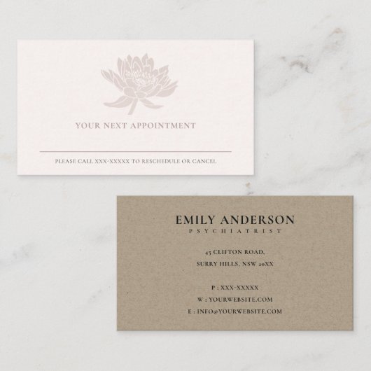 赤面エレガントバラ金ゴールドロータスフローラアポイントメント 名刺 (正面/裏面)