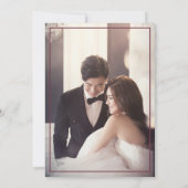 赤面エレガントピンクさびた水の色のフローラ写真 サンキューカード (裏面)