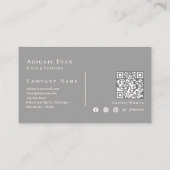 赤面エレガントピンクとグレーのグリッター金ゴールドモノグラム 名刺 (裏面)