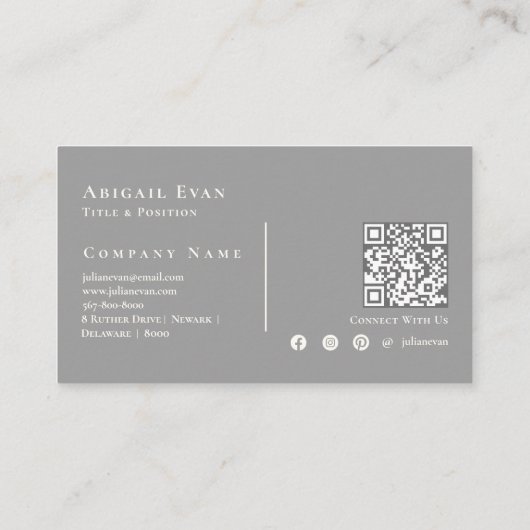 赤面エレガントピンクとグレーのグリッター金ゴールドモノグラム 名刺 (裏面)