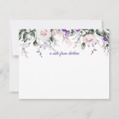 赤面エレガントピンクと紫の水色フローラ | ノートカード (正面)