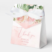 赤面エレガントピンクのバラそれが女の子の赤ちゃんシャワーである フェイバーボックス (正面サイド)