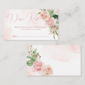 赤面エレガントピンクのバラの赤ちゃんシャワーオムツラッフル エンクロージャーカード (正面/裏面)