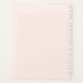 赤面エレガントピンクの水彩フラワー |モノグラム プランナー手帳 (裏面)