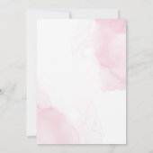 赤面エレガントピンクの水色のベビーシャワー 招待状 (裏面)