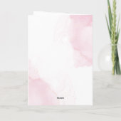 赤面エレガントピンクの水色のベビーシャワー 招待状 (裏面)