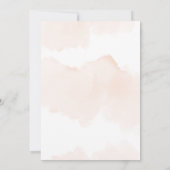 赤面エレガントピンクウォーターカラーバプテスマ1歳の誕生日 招待状 (裏面)