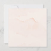 赤面エレガントピンクウォーター色フローラガールバプテスマ 招待状 (裏面)