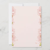 赤面エレガントピンクカップケーキガールスウィートベビーシャワー 招待状 (裏面)