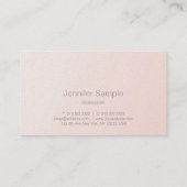 赤面エレガントピンクカリグラフィープレーントレンディーラグジュアリー 名刺 (裏面)