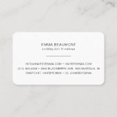 赤面エレガントピンクグレーウォーター色フローラ開花 名刺 (裏面)