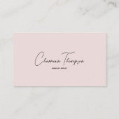 赤面エレガントピンクグレーソーシャルメディア 名刺 (裏面)