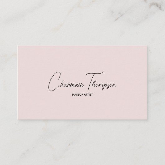 赤面エレガントピンクグレーソーシャルメディア 名刺 (裏面)