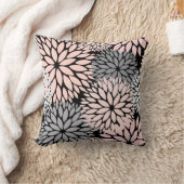 赤面エレガントピンクグレーダリアフローラ クッション (ブランケット)