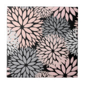 赤面エレガントピンクグレーダリアフローラ タイル (正面)