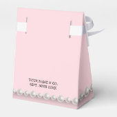 赤面エレガントピンクシックTiffanyテーマベビーシャワー フェイバーボックス (裏面サイド)
