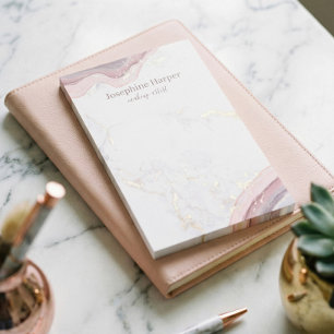 赤面エレガントピンクジオード金ゴールドグリッターマーブルアゲート ポストイット