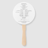 赤面エレガントピンクダスティバラ結婚式 プログラム ハンドファン (裏面)