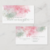 赤面エレガントピンクダスティージュアルコールインクビジネス 名刺 (正面/裏面)