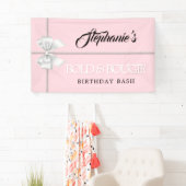 赤面エレガントピンクティファニーテーマ誕生日パーティー 横断幕 (インサイチュ)