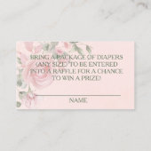 赤面エレガントピンクハイランドカウフローラ プレイスカード (裏面)