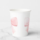 赤面エレガントピンクパステルボーガールベビーシャワー 紙コップ (右)