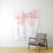 赤面エレガントピンクパステルボーベイビーシャワー タペストリー (インサイチュ)