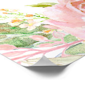 赤面エレガントピンクフローライースターブランチ卵狩り ポスター (角)