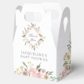 赤面エレガントピンクフローラガーデンベビーシャワー フェイバーボックス (オープン)
