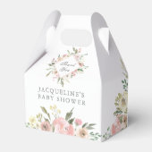 赤面エレガントピンクフローラガーデンベビーシャワー フェイバーボックス (正面サイド)