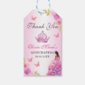 赤面エレガントピンクフローラキンセアニラ誕生日 ギフトタグ (正面)