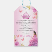 赤面エレガントピンクフローラキンセアニラ誕生日 ギフトタグ (裏面)